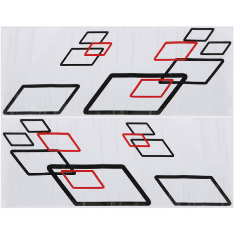 Ej.Life 100 x38cm Auto Körper Seite Aufkleber PVC Aufkleber DIY Sport Styling Dekoration Auto Truck Racing Zubehör Schwarz Rot