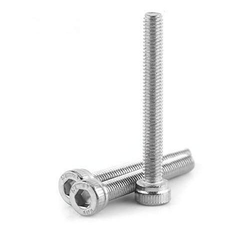 Ej.Life 100pcs 304 Edelstahl Sechskant Sockel Kappen Kopf Schrauben Befestigung, M3 x 6,8,10,12,14,16,18,20,22,25,30mm Edelstahl Schrauben Innensechskant (M330)