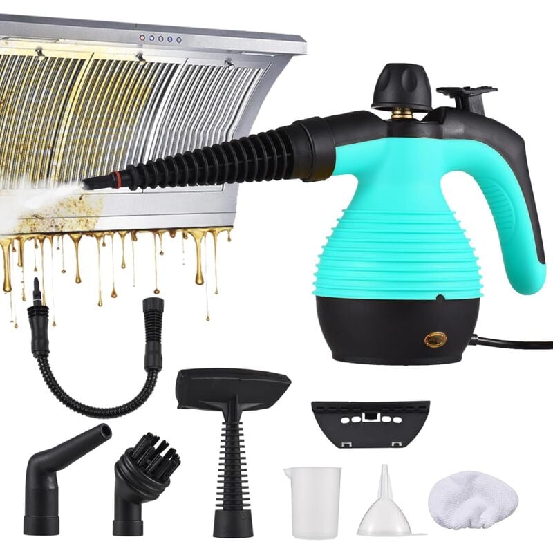 Ej.life - 1050W Nettoyeur Vapeur à Main 9 Accessoires pour sols, meuble, voiture, salle de bain, fenêtre, cuisine, steam cleaner, vapeur nettoyage