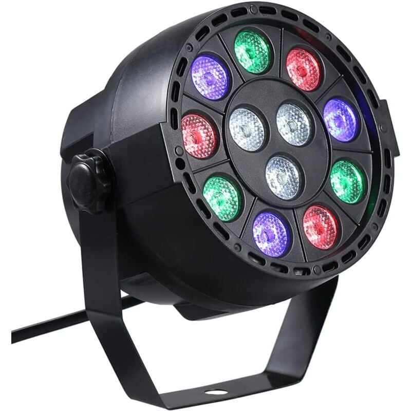 12 led Par Lights 8 canaux rgbw Éclairage de scène mixte de couleurs avec mode stroboscopique dmx et son actif pour fête discothèque Noël - Ej.life