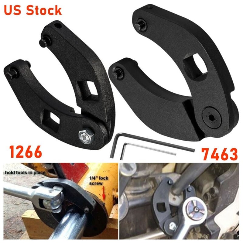 Ej.life - 1266 Clé à écrou réglable et petite clé à écrou universel 7463 pour écrous de cylindre hydraulique de 5,1 cm à 15,2 cm, 2,5 cm à 9,5 cm