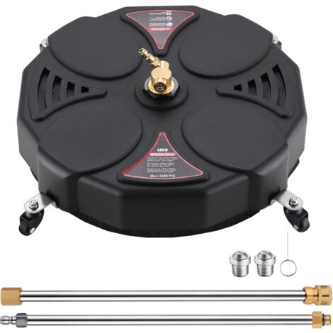 Ej.Life 13 Zoll 2500 PSI Hochdruckreiniger-Oberflächenreiniger Hochdruckreiniger-Aufsatz mit 4 Rädern und 1/4 Zoll Schnellstecker für Beton, Terrasse, Gehweg, Deck und Einfahrten