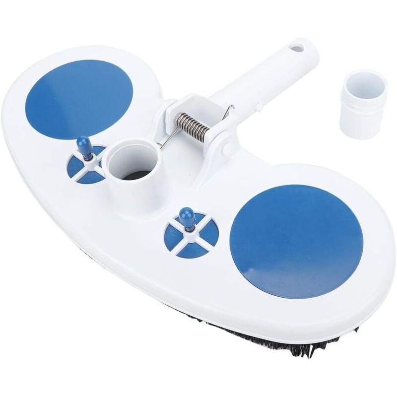 Ej.life - 13in Brosse de Piscine avec valves de Pression Nettoyeur de Fond de Piscine pour Tuyau Aspirateur de Fond, Brosse de Nettoyage pour Perche