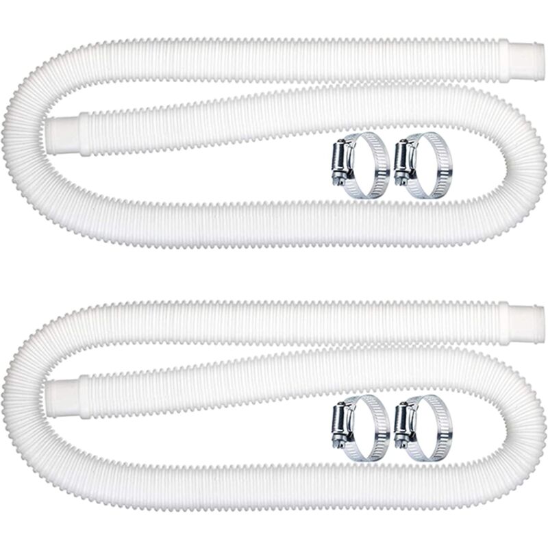 Ej.life - 2 pcs Tuyau De Rechange De Piscine 32mm, Pctuyau De Piscine, Tuyau de Remplacement de Pompe de Filtration de Piscine (1,5 m) pour Intex 300