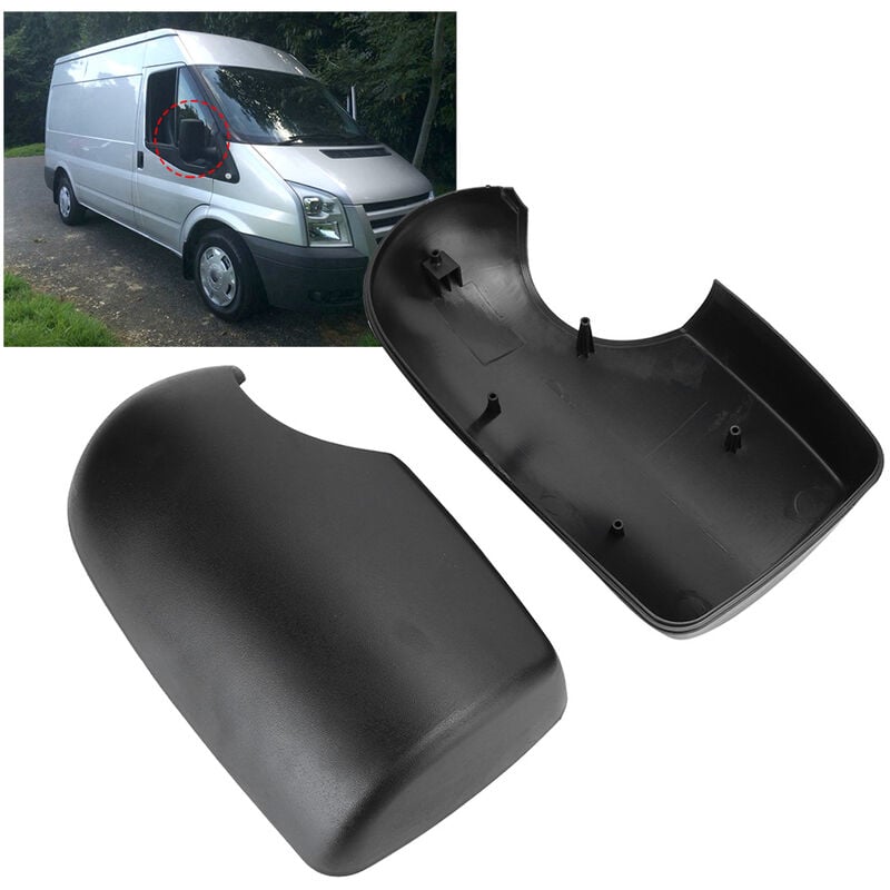 2 pièces couvercle de rétroviseur rétroviseurs latéraux de secours capuchon adapté pour ford transit MK6 MK7 2000 2001 2002 2003 2004 2005 2006 2007