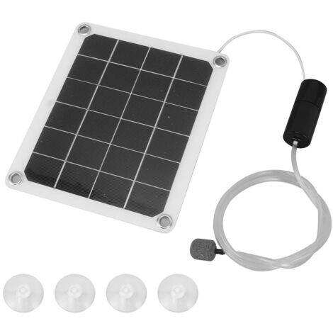 Ej.Life 20-W-Solar-Teichbelüfter, Geräuschlose Luftpumpe mit Sprudelsteinen für Fischteiche, Energieeffizient, Umweltfreundlich, Erhält die Wasserqualität, Einstellbare Leistung