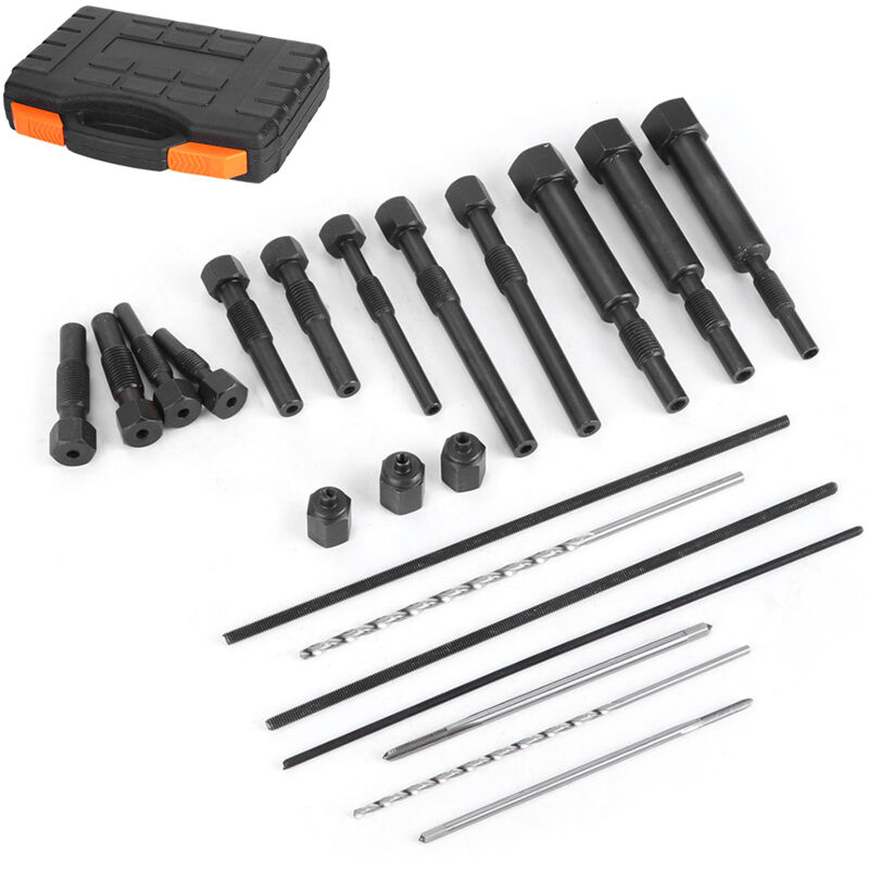 Ej.life - 22pcs M8 M10 Kit de démontage d'électrodes de bougie de préchauffage en acier Outil