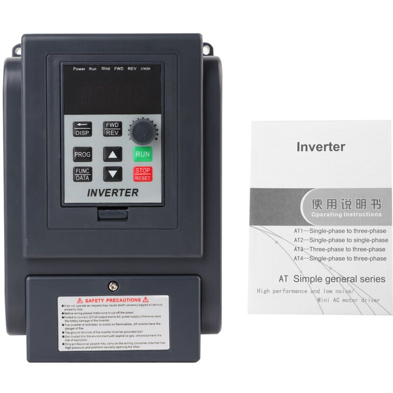 Ej.life - 220VAC 1.5KW vfd Variateur de fréquence,monophasé 220V entrée triphasé 380V de sortie vfd variateur de fréquence variable Régulateur de