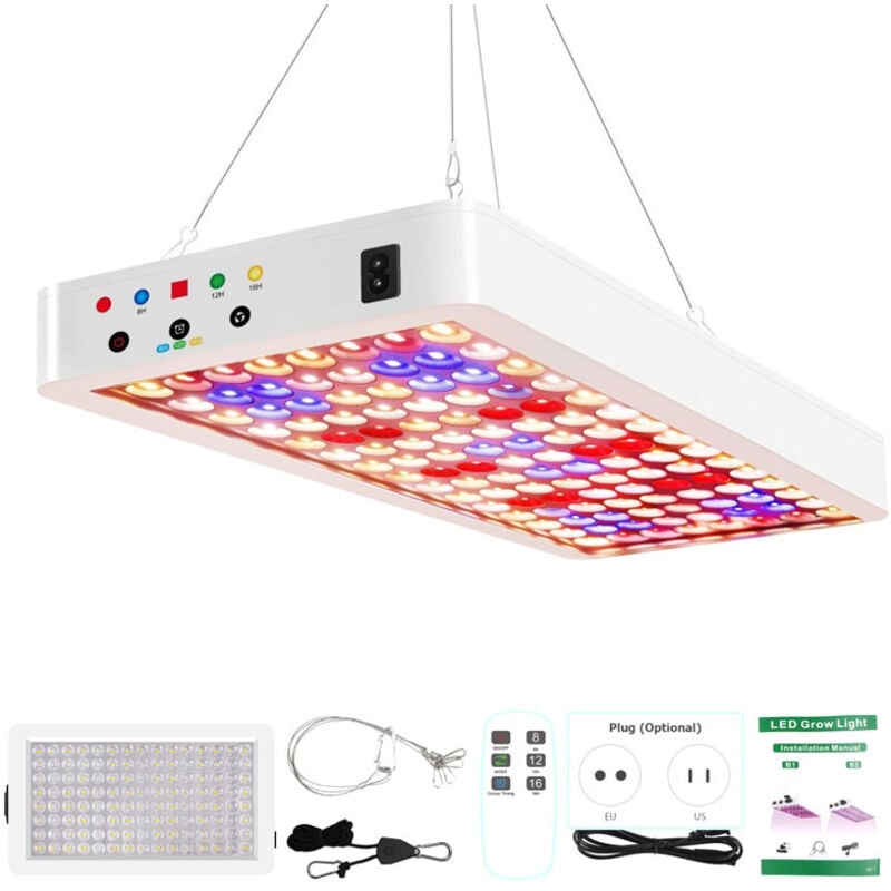 Ej.life - 240LEDs Lampe de croissance led pour plantes, spectre complet ,interrupteur veg et Bloom flexible, 3 modes d'éclairage, fonction lampe de