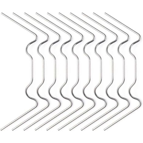 Ej.Life 25 pièces Clips de Vitrage pour Serre, D'épaisseur Clips de Vitrage de Serre, Type W 1.2mm Serre Pinces en Acier Inoxydable, Idéal pour Serre Verre Accessoires Serre A