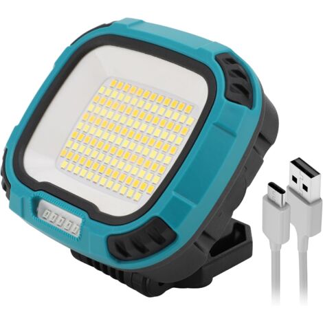 Ej.Life 2500lm Lampe de Travail Rechargeable, Baladeuse LED Lampe Atelier, 4 Modes Lumière, Camping Lampe, Lampe de Torches A pour D'urgence, Garage et Camping