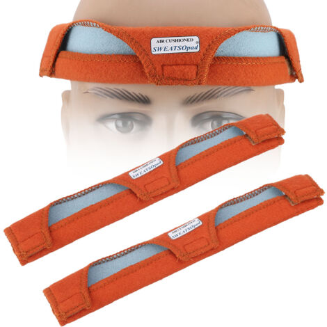 Ej.Life 2PCS Hut Schweißband Schweißband Set Schweißen Schutzhelm schweißabsorbierendes Wattepad Baumwolle Waschbar Wiederverwendbarer Schutzhelm Schweißband zum Schweißen von Schutzhelmen