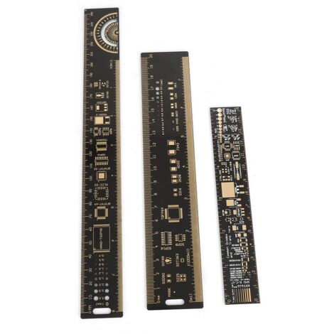 Ej.Life 3 STÜCKE PCB Lineal 6,3/7,87/10,23 zoll Elektronische Ingenieure Messwerkzeug Leiterplatte Lineal