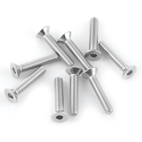 Ej.Life 300-tlg Innensechskant-Schrauben, M3 Flache Schraube, Edelstahl SS304, 4mm, 6mm, 8mm, 10mm, 12mm,16mm Schrauben Sortiment Kit
