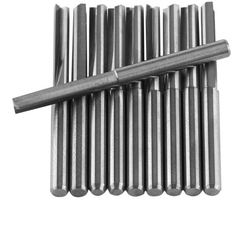Ej.Life 3,175mm / 1/8"Schaftfräser CNC Fräser Doppel Gerade Nuten Schneidwerkzeuge Pack von 10