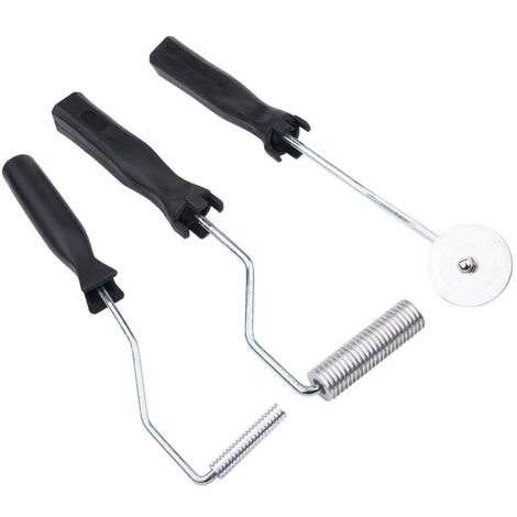 Ej.Life 3pcs Rouleau Débulleur, Bulle Paddle Outil, Fibre de Verre d’Alliage d’Aluminium, kit pour Moule, Résine, Composite