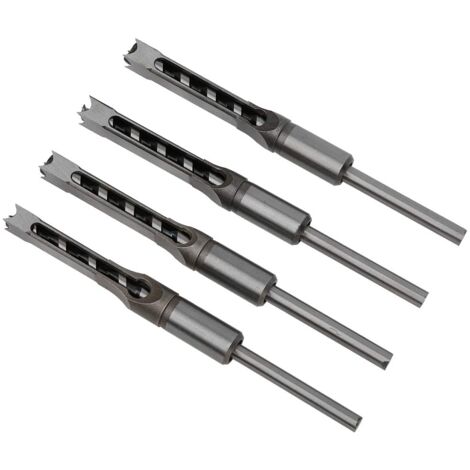 Ej.Life 4 Stück 11 Mm 12 Mm 12,Quadratlochbohrer,5 Mm 127 Mm Holzbearbeitungsstemmer Vierkantbohrer Stemmmeißel Holzbearbeitungswerkzeug