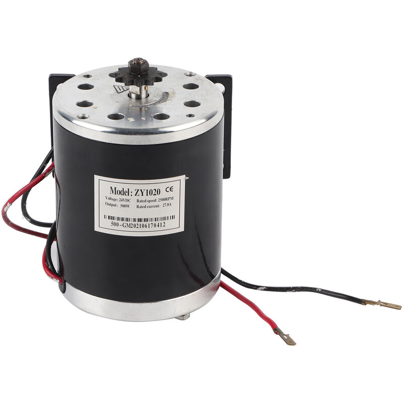 Ej.life - Eosnow Moteur électrique brossé 500W dc 24V avec support pour bricolage, Scooter électrique, vélo électrique, Gokart