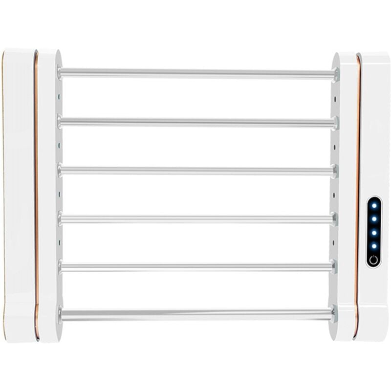 Ej.life - 58 w 220 v Sèche-Serviettes électrique Rotatif à 90 ° avec stérilisation de 15 Min pour Salle de Bain, buanderie, Balcon, Camping-Car