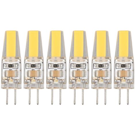 Ej.Life 6 Stück 6W 500LM G4 Birne LED COB Silikagel Energiesparlampe Birne für Deckenlampe Wandlampe Tischlampe 220V LED Birne Dimmbare Glühbirne(1)