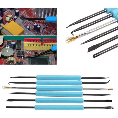 Ej.Life 6-teiliges Löthilfswerkzeug-Set, Schweißhilfswerkzeug, Löthilfswerkzeug, Doppelseitiges Löthilfshilfe-Reparaturwerkzeug für Elektronische Reparaturen