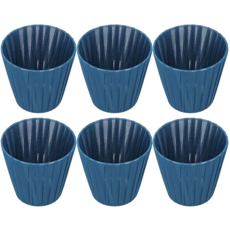 Ej.Life 6PCS Lampenschirm Chandelie Moderner Einfacher Lampenschirm Stofflampenschirm für Kristall-Clip-On-Kronleuchter-Wandlampe, Blau, Gute Lichtdurchlässigkeit