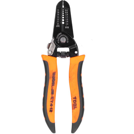 Ej.Life 7-Zoll Abisolierzange, 0,6-2,6 Mm Werkzeugstahl-Abisolierzange, für Kabelschneiden und Außeneinsätze, JM‑CT4‑12, Abisolierzange