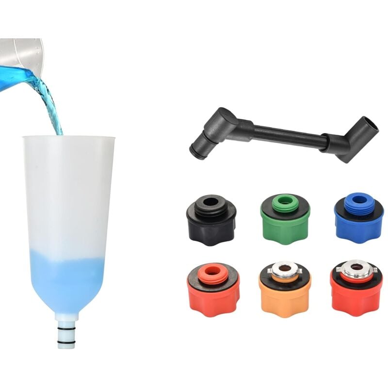 Ej.life - 8 pièces Adaptateur D'entonnoir D'huile Moteur de voiture,Kit de Remplissage pour Remplissage D'huile et tube D'extension décentré Autres