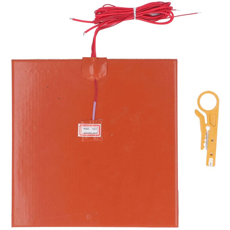 Ej.life - ac 220V 200W Tapis Chauffant électrique, Coussin Chauffant en Caoutchouc de Silicone avec Pince à Fil Tapis Chauffant Flexible pour la