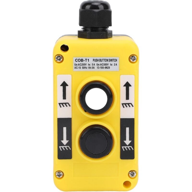 AC250V 5A / 500V 2A Interrupteur de Commande de Levage de Grue Interrupteur à Bouton-Poussoir pour Palan à Chaîne de grue, Contrôleur de Pendentif de