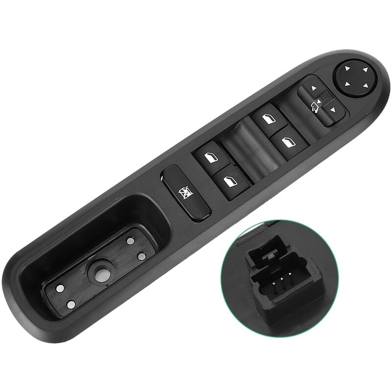 Ej.life - Accessoires de voiture de commutateur de commande de fenêtre cté conducteur gauche adaptés pour Peugeot 407 6D 6C 6E 6554.ER