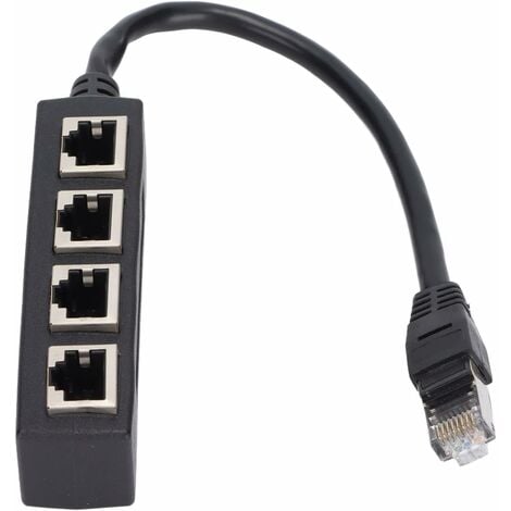 1PC RJ45 Splitter Adapter LAN Câble Ethernet 1-2 voies double connecteur de  ports femelles