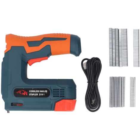 Ej.Life Akku-Nagler, 2-in-1 elektrische Nagelpistole/Tacker, 5 V mit USB-Kabel, Heftklammern und Nägel für Polsterprojekte, Holzbearbeitung