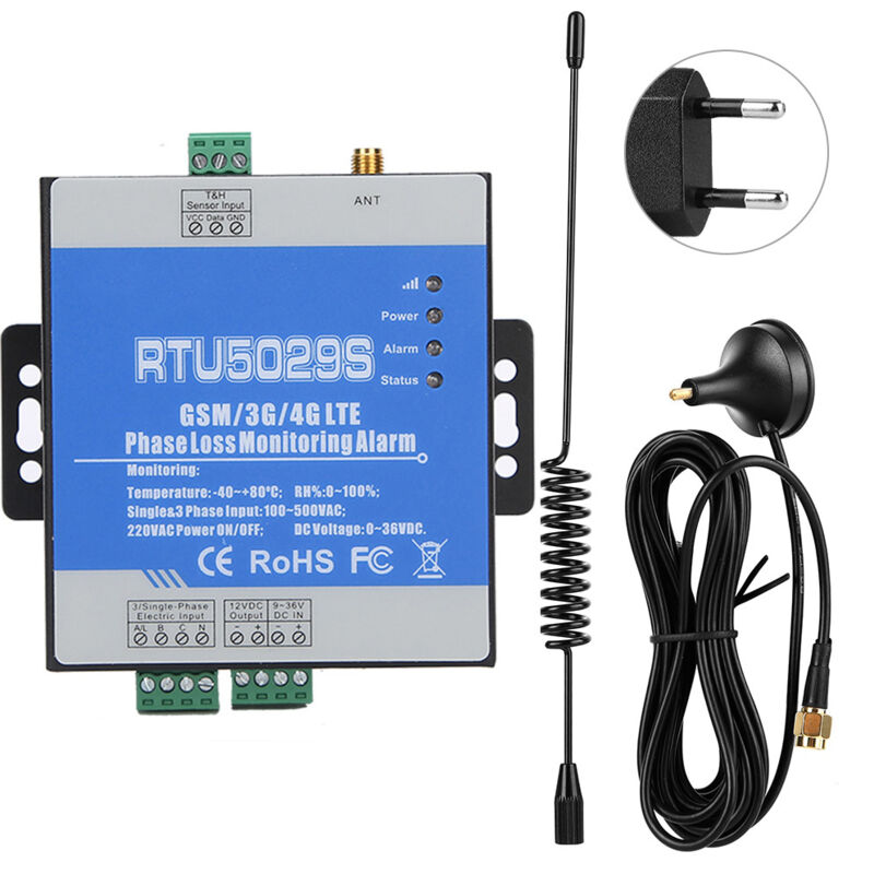 Ej.life - Alarme de coupure de courant gsm - Alarme de tension gsm - Avec alarme sms et télécommande sans fil pour stations, entrepôt de produits