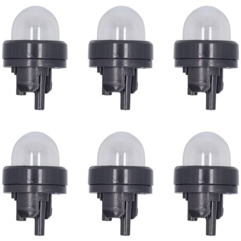 Ej.Life Ampoule d'huile de Tronçonneuse, Pièces de Rechange en Plastique et Caoutchouc 188-512, Taille Compacte, Ensemble d'ampoules d'amorçage 6 Pièces pour Petit Moteur 2 Temps