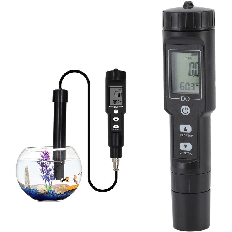 Ej.life - Analyseur D'oxygène Dissous, Testeur Numérique de Qualité de l'eau pour Mesurer L'oxygène Dissous et la Température pour L'aquaculture en