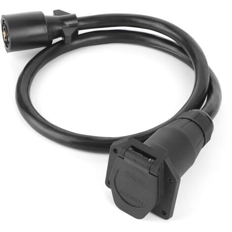 Ej.Life Anhänger-Verlängerungskabel, 7-fach, 91 Cm, Doppelzinken-Stecker, RV-Verbindungsleitung