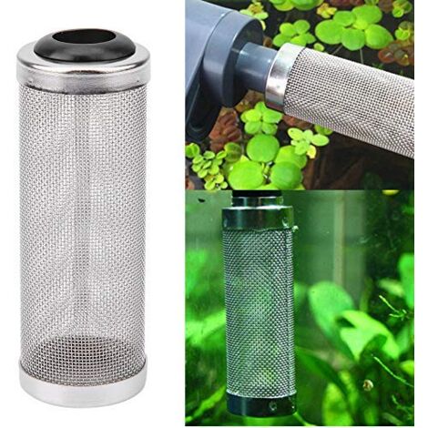 Ej.Life Aquarium Filter Guard Edelstahlfilter Schutzstroemungs Fisch Garnelen Sichere Schuetzen Aquarium Fish Shrimp Mesh Net Filter Case Schutzfolie für Fish Tank Aquarium(16mm)