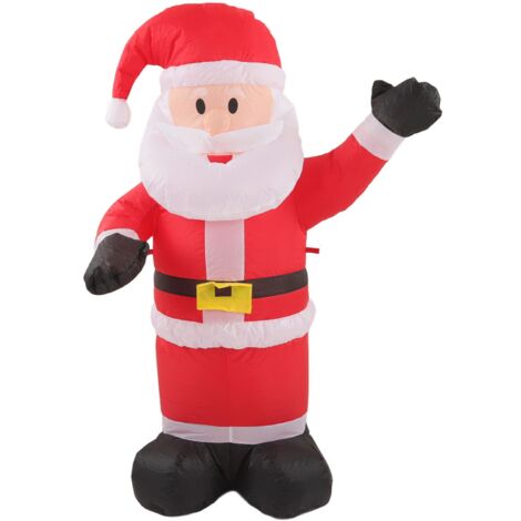 Ej.Life Aufblasbarer Weihnachtsmann für den Außenbereich, Tragbar, Wasserdicht, Einfach zu Bedienen, LED-Leuchten, Reißfest, Reißfest, für den Hof (AU-Stecker)