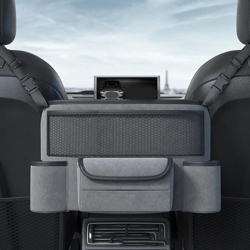 Image of Auto-Handtaschenhalter zwischen den Sitzen, Auto-Organizer für Taschentücher, Telefon - Ej.life