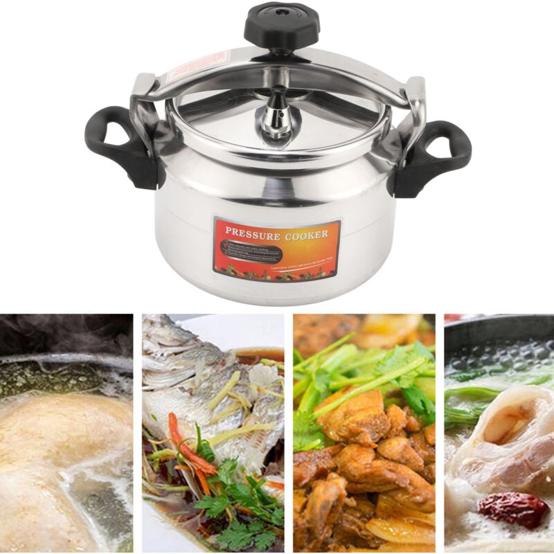 Autocuiseur vapeur en acier inoxydable, Appareil de cuisson à pression, Cocotte-minute, Convient à tous types de feux, Acier inoxydable, Plastique,