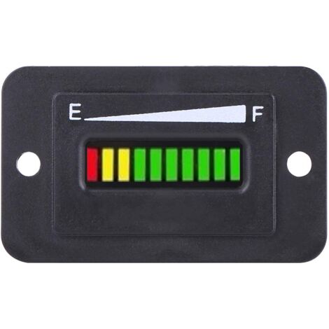 Ej.Life Batterieanzeige, 12V 24V 36V 48V LED Digital Batterieanzeige Messgerät für Golfwagen (BI003-12/24V) A