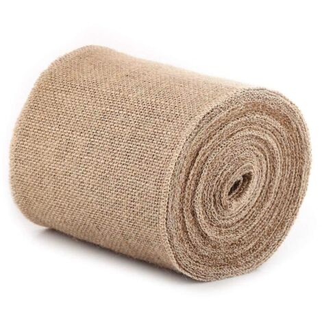 Ej.Life Beige Burlap Ribbon 10 Cm 10M 15Cm Juteband Stoffrolle, Jute Ribbon Rolls, Vintage Tischläufer Hessische Jute Tischband Für Diy Handwerk Hochzeit Haus Dekor, Hessischen Stoff Bände