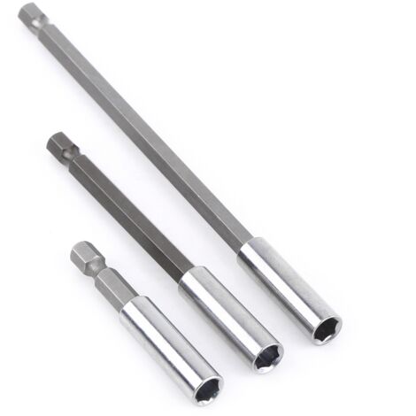 Ej.Life Bithalter Magnetbohrer Set, 3Pcs 1/4" Magnetische Bohrer Sechskantschaft Verlängerung Halter Schraubendreher Bithalter Passen für die meisten Elektroschrauber, Bohrer und Bits
