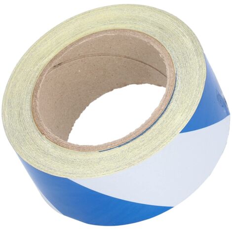 Ej.Life Blau-weiß gestreiftes Klebeband, selbstklebendes Warnband, 5 x 30 m, reflektierend für Autobahnen, Molltore
