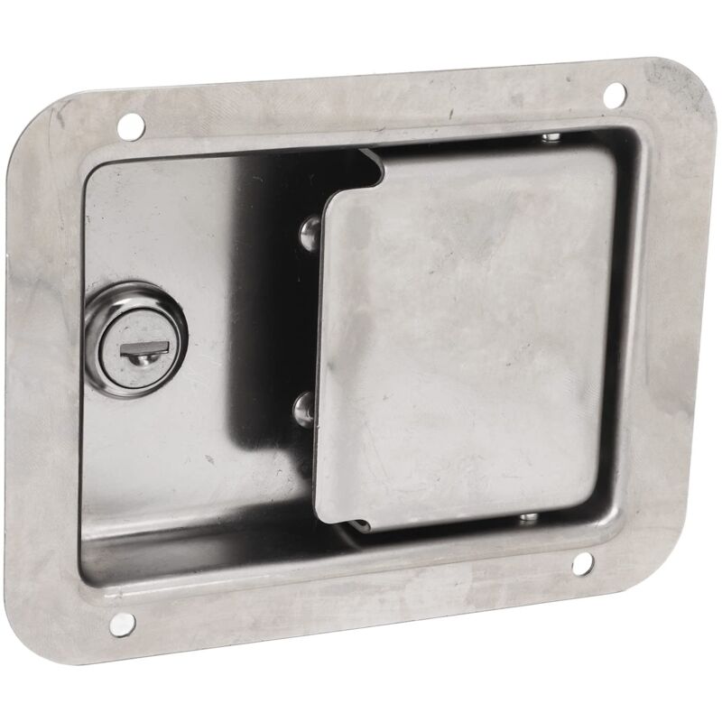 Ej.life - Bnineteenteam Serrure de Boîte à Outils en Acier, Serrure de Boîte à Outils en Acier Inoxydable avec 2 Clés pour Remorque, Camion,