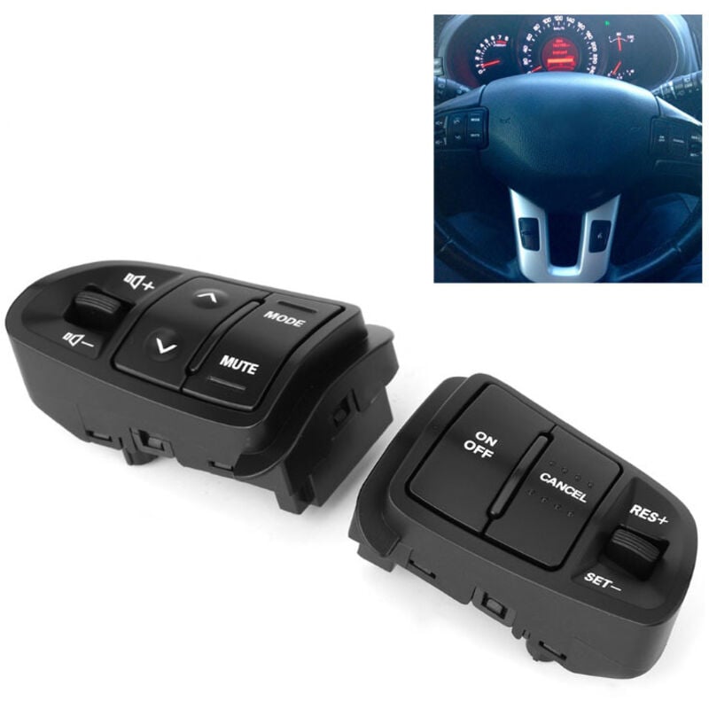Bouton de commutation du rgulateur de vitesse au volant boutons de commutation Radio Volume multimdia convient pour Remplacement pour Kia Sportage sl
