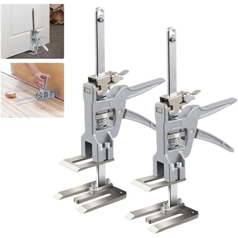 Ej.life - Lot de 2 leviers à main économes en travail, bras avec échelle, régulateur de hauteur pour carreaux en céramique, bras de saut de
