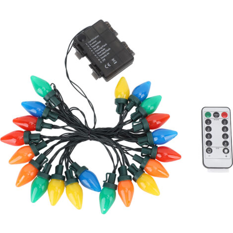 Ej.Life C9 LED-Weihnachtslichterkette, 16,4 Fuß, 20 Erdbeeren, wasserdicht, für draußen, drinnen, draußen, Hochzeit, Party, Dekoration