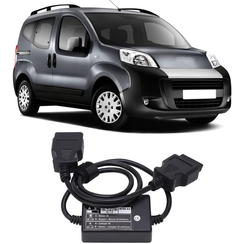 Ej.life - Câble de Diagnostic, Câble Adaptateur de Diagnostic OBD2 Mâle à Femelle S.1279 S1279 Remplacement du Module pour Peugeot Bipper